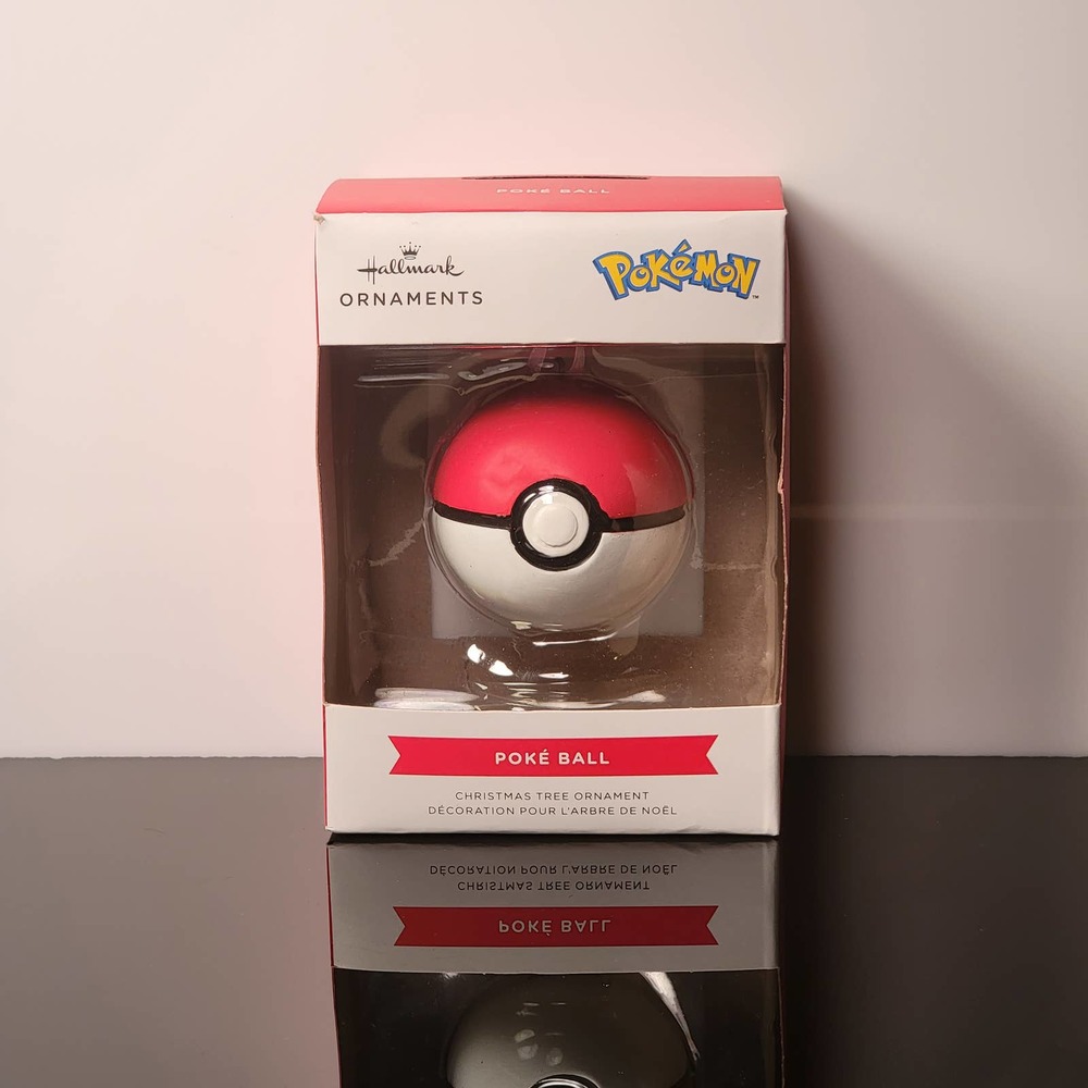 Hallmark Pokemon Poke Ball Christmas Ornament Red and White NEW Sealed‎ Resin 2"